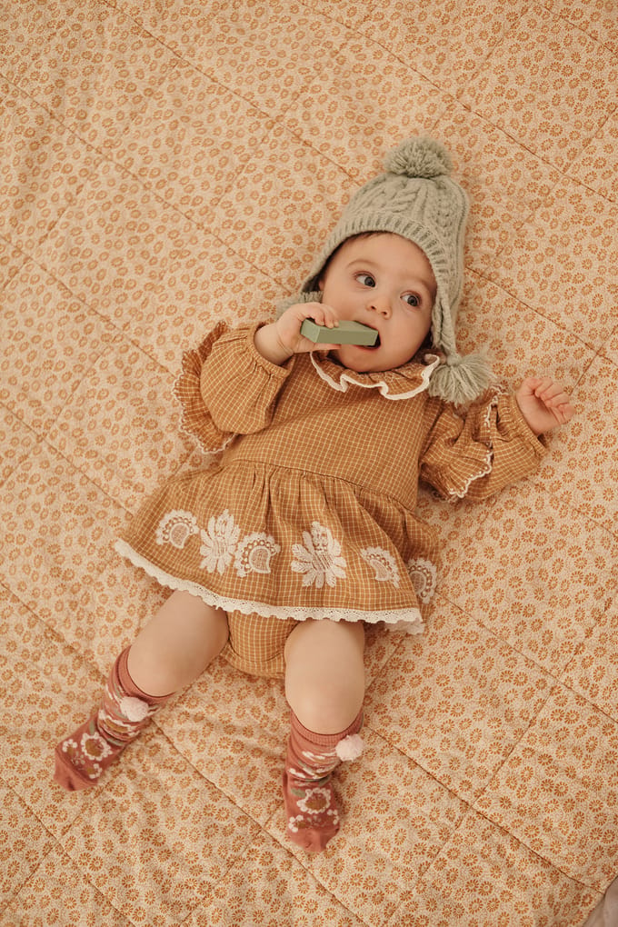 Louise Misha Beanie Isoline Khaki Größe: 3-6M | Outlet | kids | Braun