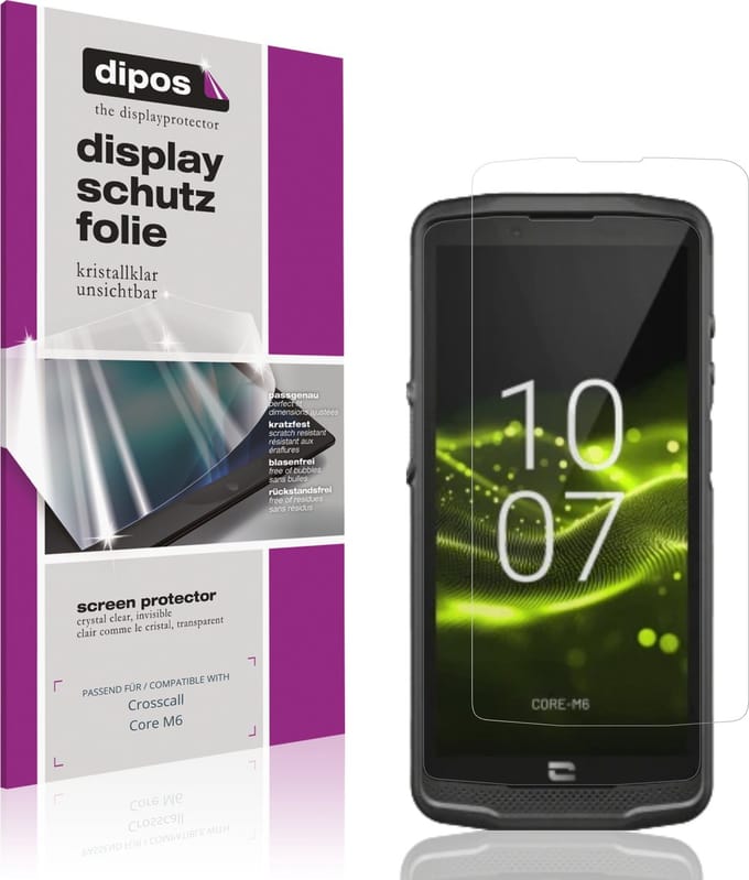 dipos – 4x Beschermfolie geschikt voor Crosscall Core M6 | Krasbestendige & heldere Screenprotector Ultra-Thin