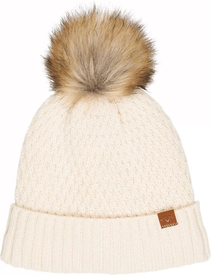 Callaway Ladies Pom Pom Beanie - Creme