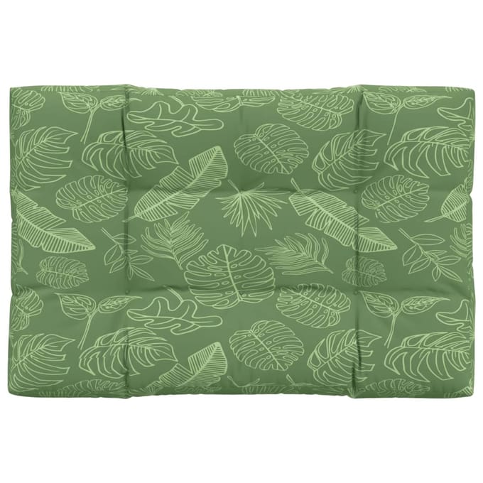 vidaXL - Palletkussen - bladpatroon - 120x80x12 - cm - stof