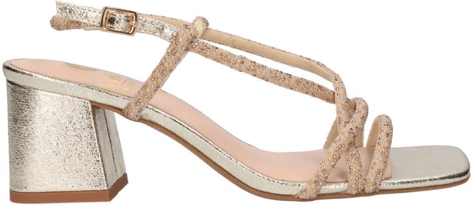 La Strada Sandaal Blokhak Goud Synthetisch - Damesschoenen - Maat - 37