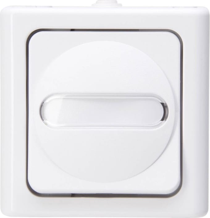 Kopp 560602007 BlueElectric Compleet Uitschakelaar, Wisselschakelaar spatwaterdicht Arctisch-wit 1 stuks 1 stuk(s)