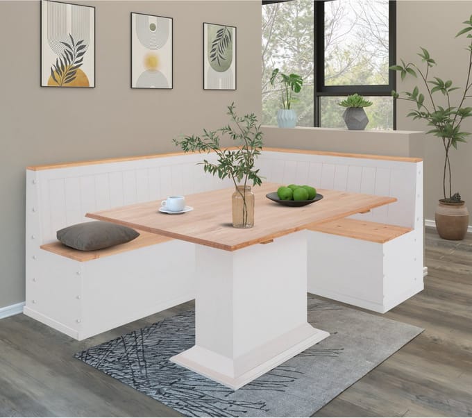 Eettafel FixTop - 6-zits - Wit Grenen
