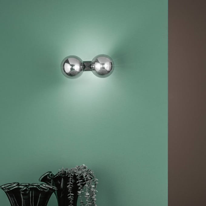 Luce Ambiente Design Wandlamp HONEY, hoogte 34 cm, zwart/rookgrijs, 2-lamps
