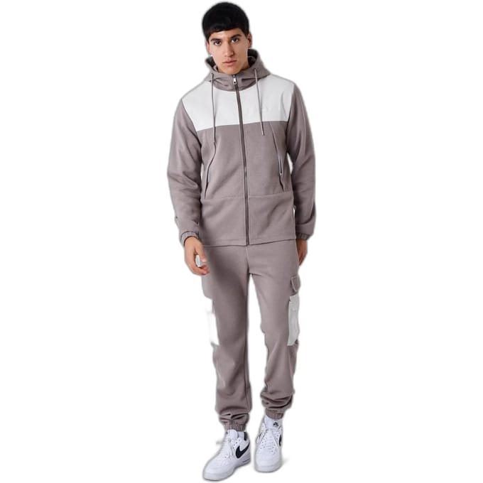 Sweatshirt zip-up met capuchon en tweedelige stof Project X Paris Nid D'Abeille
