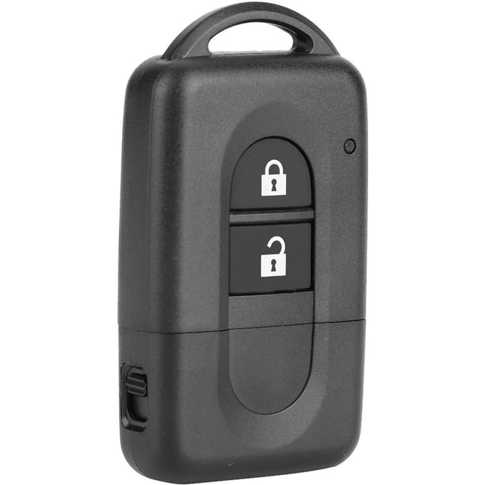 Coque de protection intelligente pour clé télécommande de voiture à 2 boutons ABS pour Nissan black