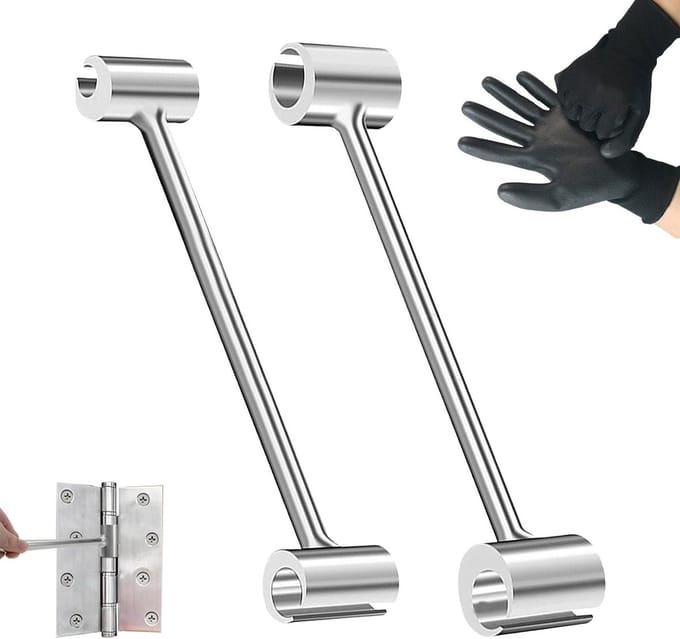 Verstelbare scharnierafsteltool met 2 stuks, verstelbare moersleutel en handschoenen voor optimale scharnierafstelling (8-25 mm)
