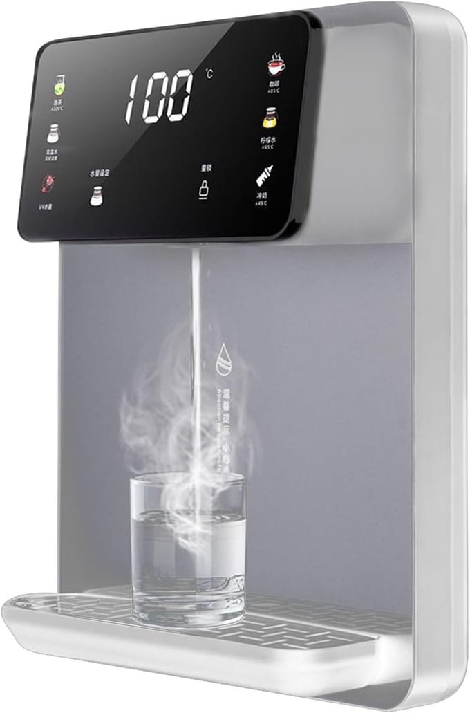 Warmwaterdispenser - Directe Verwarmer - Snel Dranken Maken - Wandmontage Touchscreen - 3 Seconden Warmte - Wit