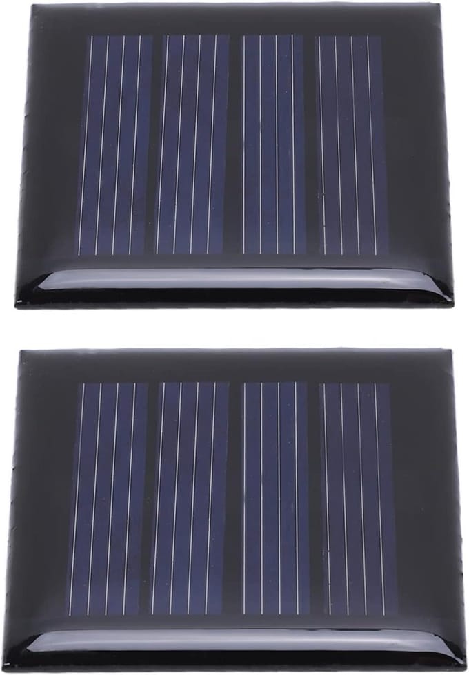 Mini Zonnepanelen - Draagbare panelen - Doe-het-zelf projecten - Hoog rendement opladen - 2 stuks - Zwart