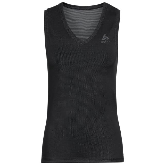 ODLO BL TOP V-neck Singlet ACTIVE F-DRY LIGHT - black - Vrouwen - Maat XXL