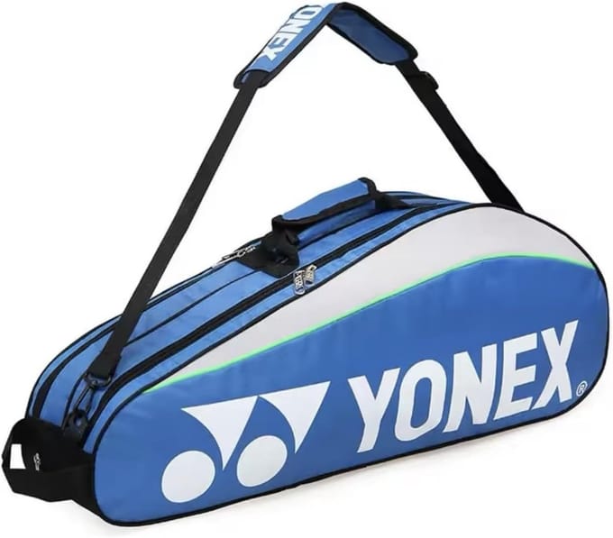 Badmintontas voor 6 Rackets met Schoenenvak en Zijvakken