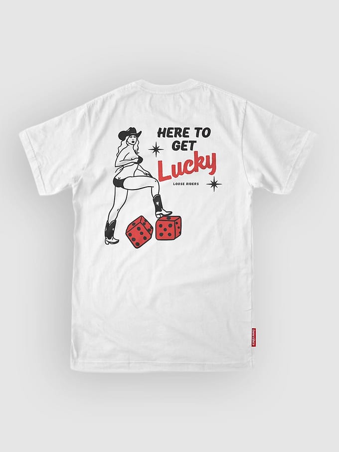 Loose Riders Here To Get Lucky Tech Tee wit