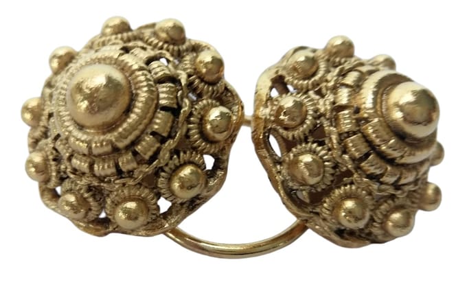 Zeeuws Meisje - Keelknopen verguld, klederdrachtsieraden