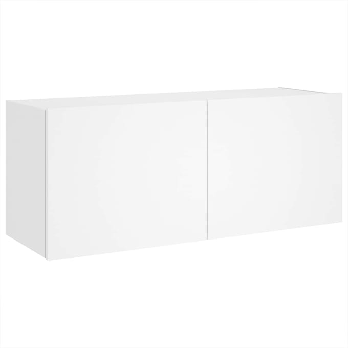 vidaXL - Tv-wandmeubel - met - LED-verlichting - 100x35x41 - cm - wit