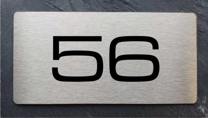 Huisnummerbord leisteen voordeur 15x9cm LS24