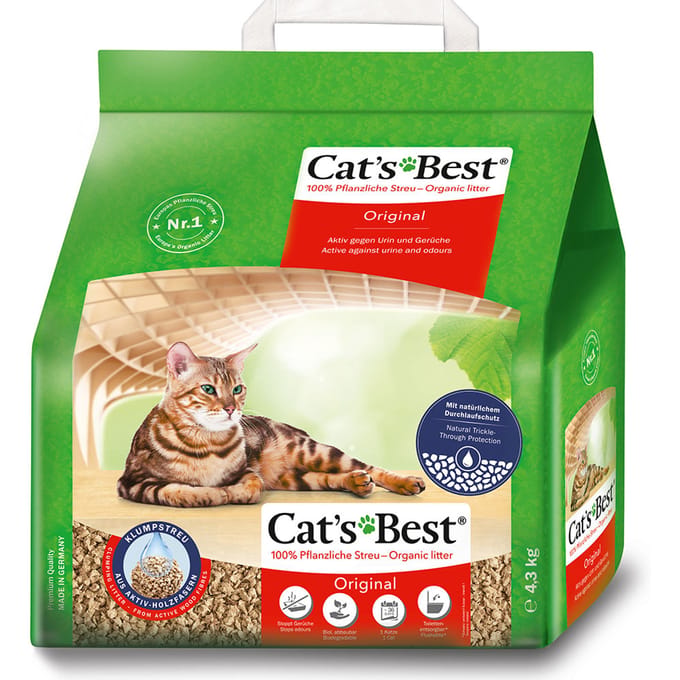 10l (ca. 4,5kg) Öko Plus / Originele Cat's Best Kattenbakvulling