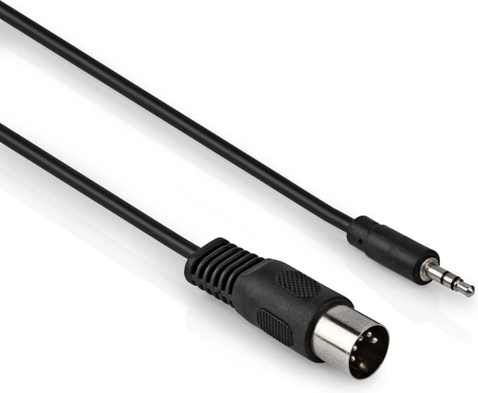 DIN naar Jack kabel - 5-polig - 3.5mm - 2 meter - Zwart - Allteq