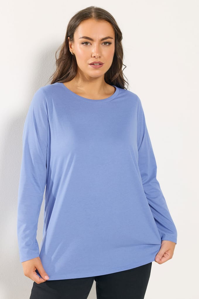 Yours 3Pack Groene En Blauwe Tshirts Met Lange Mouwen Size 44