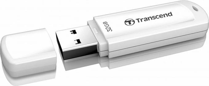 Transcend JetFlash® 730 USB-stick 32 GB Wit TS32GJF730 USB-A 3.2 Gen 1