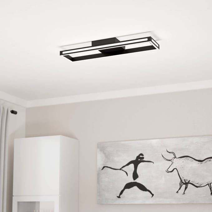 EGLO connect LED plafondlamp Savilanas-Z, CCT, zwart