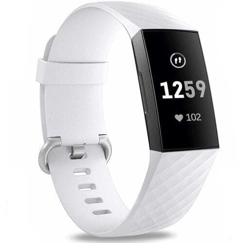 Fitbit Charge 3 silicone band (wit) - Afmetingen: Maat S