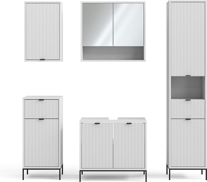 Vicco Badkamermeubelset Eliza, Wit, 5-delig