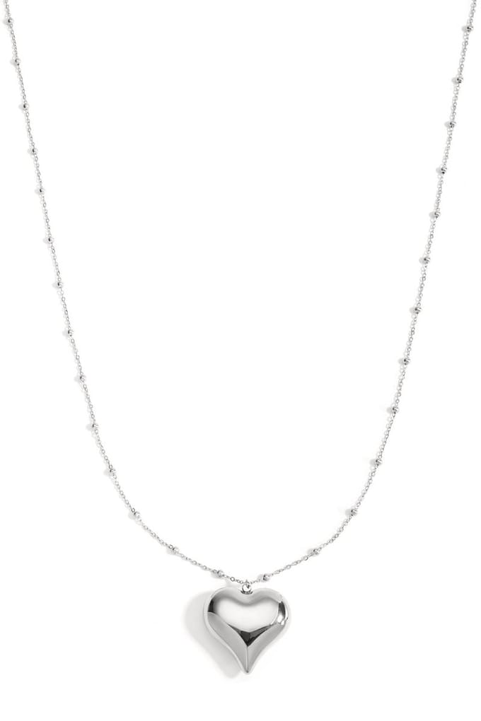 Bijoutheek Collier Lang Balletjes Bol Hart Zilver