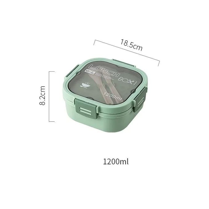 1200ml/1700ml Compartimenten Lunchbox voor Kinderen Voedselbewaarcontainers Lunchbox Picknick Saladebox School Servies Bento Box gray