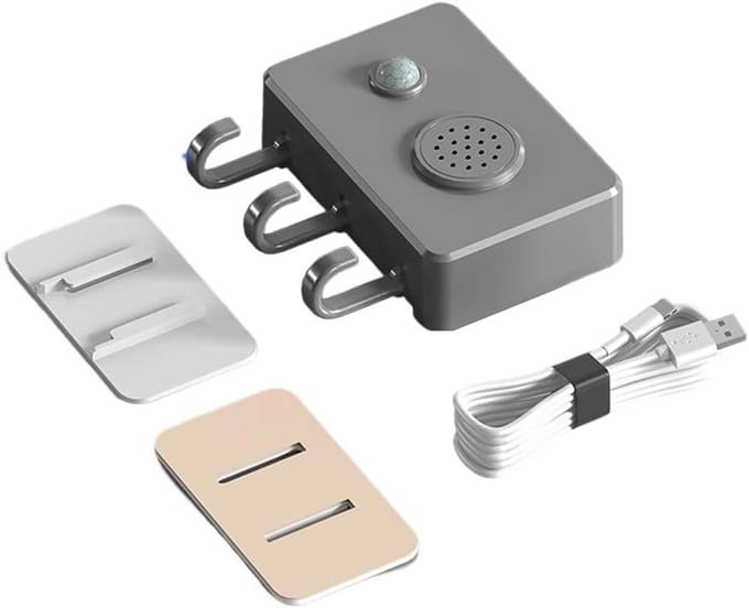 Draadloos Deuralarm - Invoer Sensor - Winkel Beveiliging - Spraak Herinnering - 10 x 8 x 5 cm - Grijs