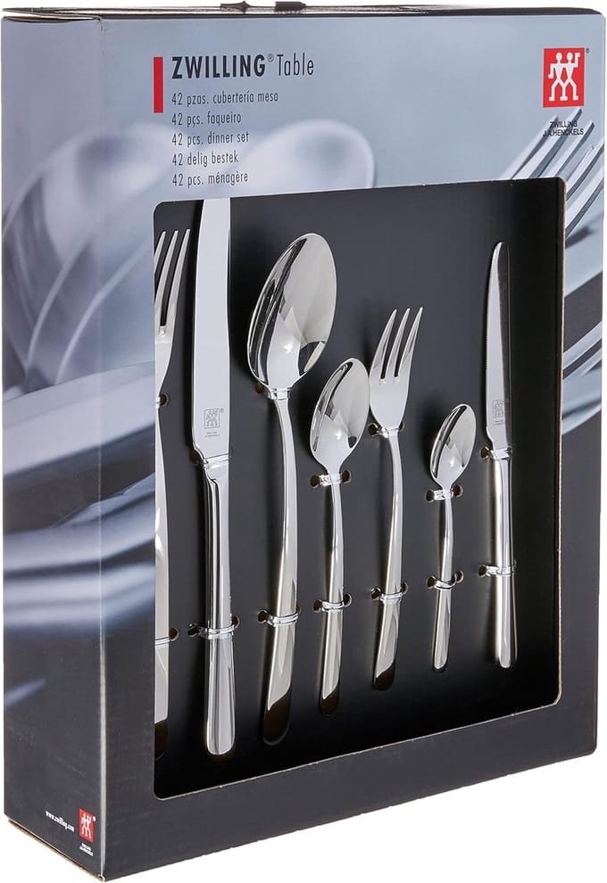 Nova Bestekset van Tafel - 42 stuks - Zilver - 35 x 25 x 10 cm