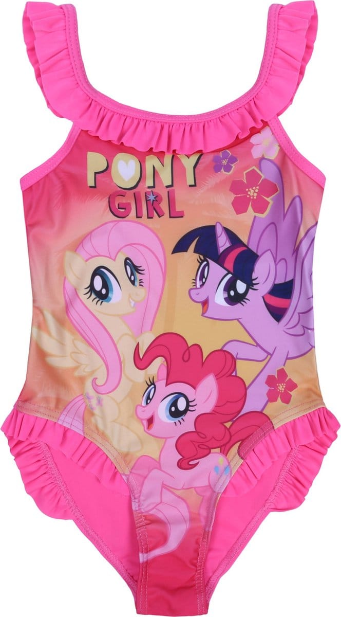 Roze badpak met ruches My Little Pony
