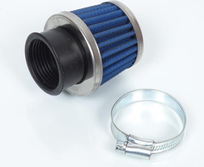 sifam auto luchtfilter recht chroom en blauw 35mm nieuw