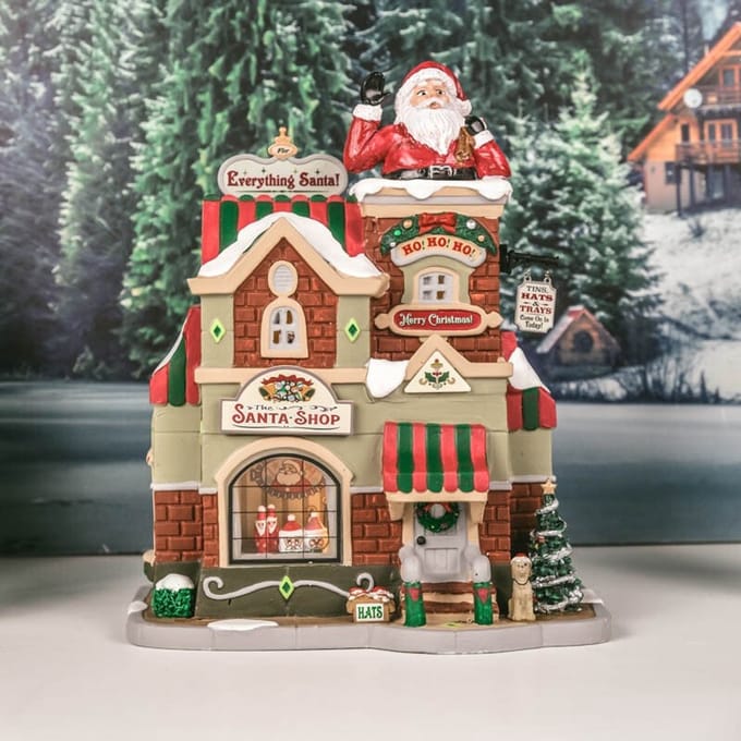 Lemax - 'The Santa Shop' - Verlicht gebouw