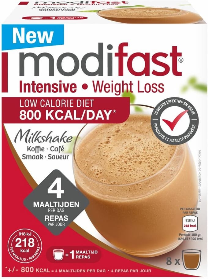 Modifast Weight Control Milkshake Koffie - 8 x 8 x 55 gr - Voordeelverpakking