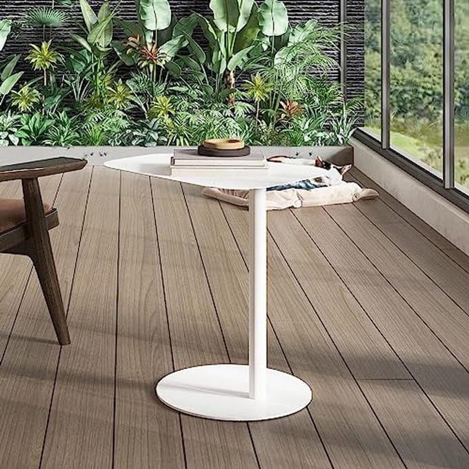 Ronde Bijzettafel Ø50 cm - Wit Matt