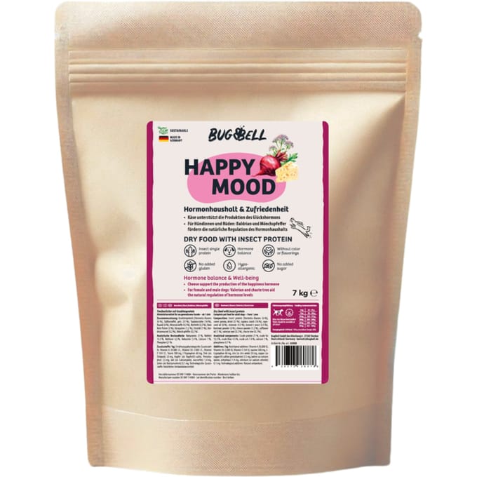 Voordeelpakket: 4x7kg BugBell Happy Mood droogvoer voor honden