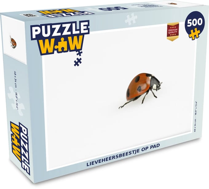 Puzzel Lieveheersbeestje op pad - Legpuzzel - Puzzel 500 stukjes
