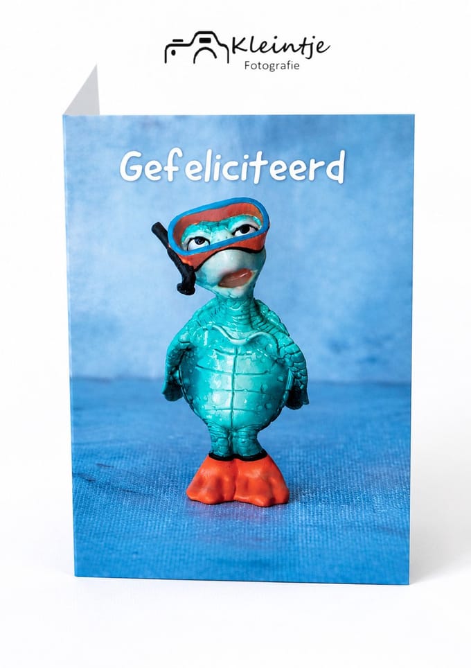 Zwemdiploma Schildpad – Grappige duikerkaart | Kleintje Fotografie