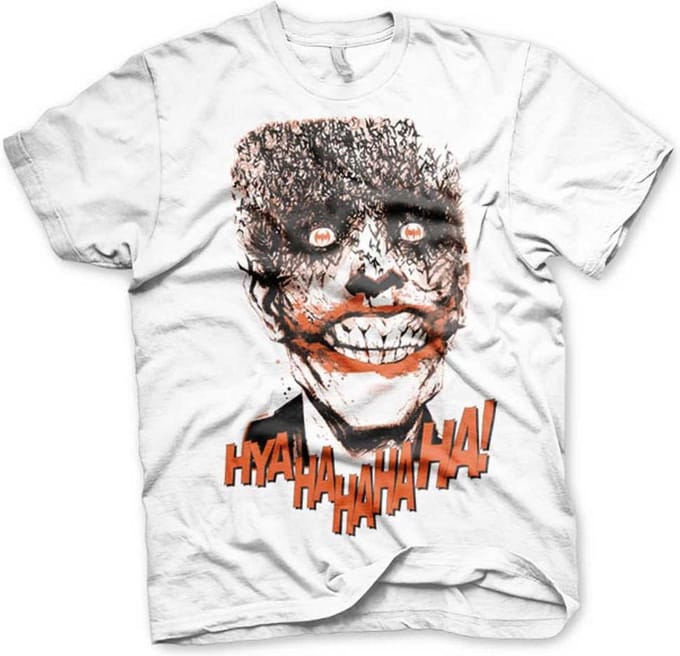 DC Comics Batman Heren Tshirt -S- Joker - HyaHaHaHa Wit