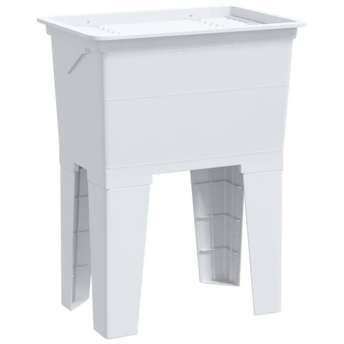 vidaXL - Waskuip - 59x41x75 - cm - hars - wit