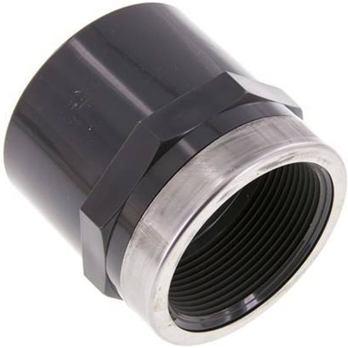 PVC Lijmmof 63mm x Binnendraad Rp 2''