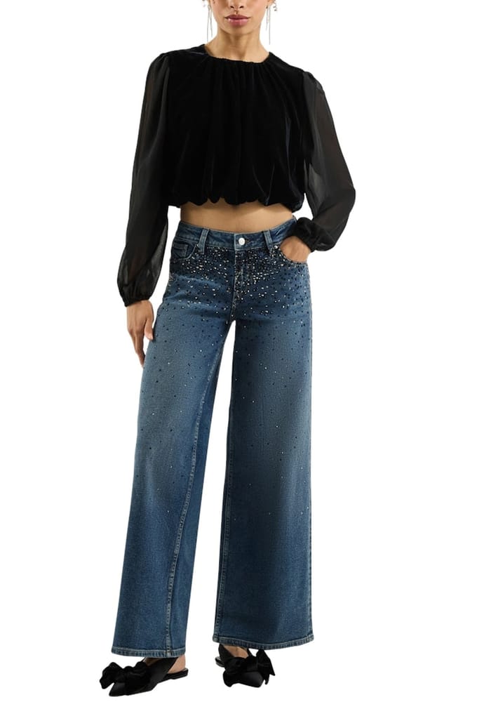 Vrouwen wide leg jeans QS