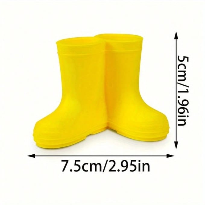 1 pièce Support de Brosse à Dents Créatif Portable de Voyage, Support de Rangement pour Brosse à Dents en Forme de Botte de Pluie, Support pour Brosse à Dents jaune