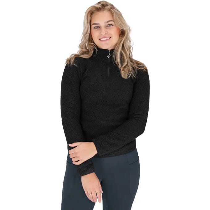 QHP TRUI MET HALVE RITS TEDDIE Zwart