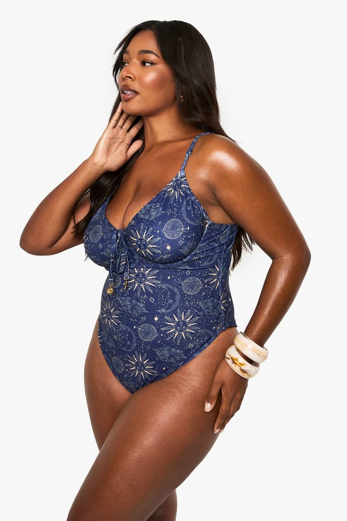 boohoo Dames PLUS CELESTIAL BADANZUG MET BEUGELS | Maat: 56
