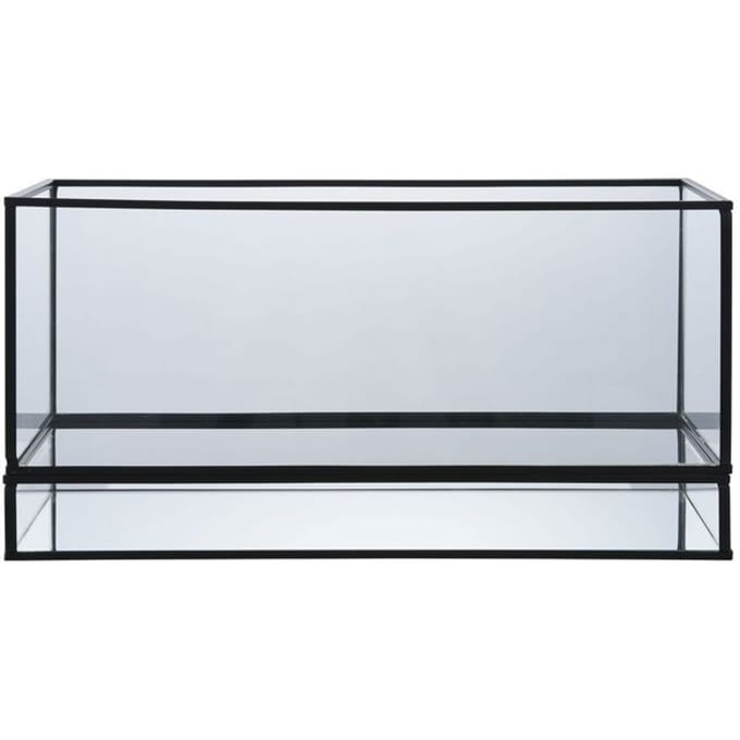 Hurricane Kaarshouder - Zwart - Glas - Metaal - 30x12x15cm