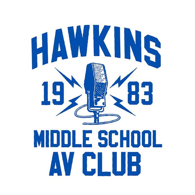 Stranger Things Hawkins High School AV Club Unisex T-Shirt - White - S