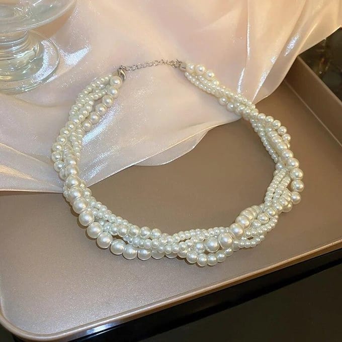 Colliers ras du cou en perles de Simulation pour femmes, accessoires de bijoux de mariage et de mariée blanc