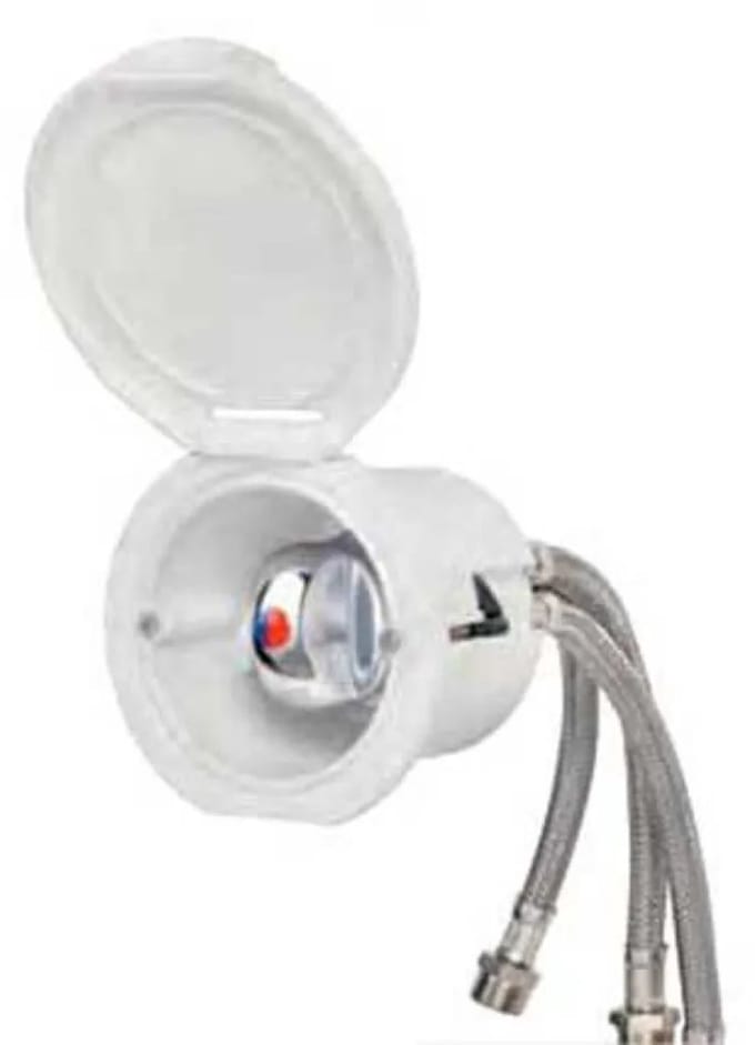 Plastimo Behuizing mengkraanset wit rond - inbouwset - rond - buitendouche Plastimo