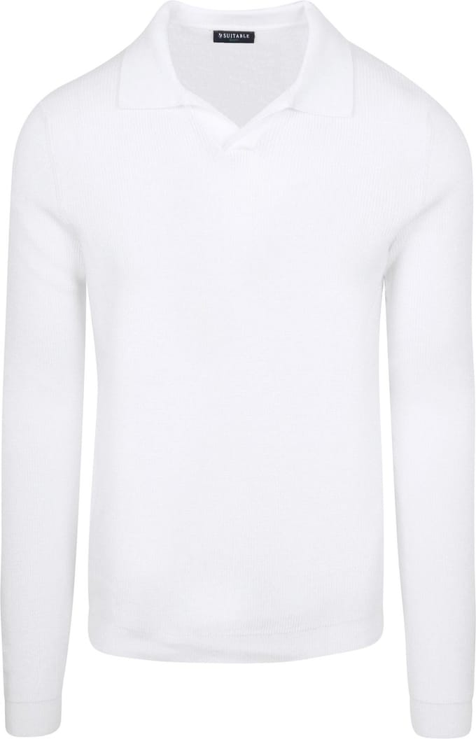 Suitable Trui Riva Knit Ecru - Maat S - Heren - Pullover